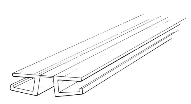 H-Style Hinge 3ft length for 1/4" Material 